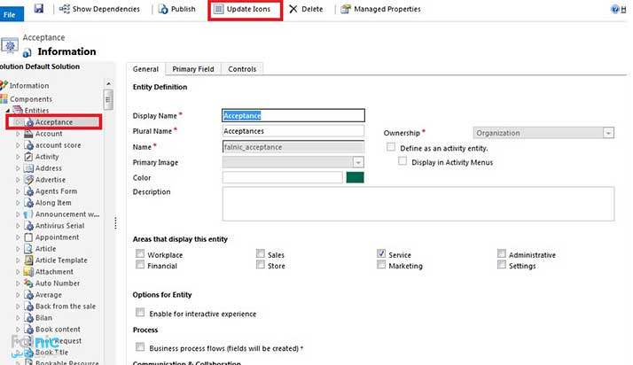 تغییر یا اضافه کردن آیکن برای موجودیت در CRM تغییر یا اضافه کردن آیکن برای موجودیت در CRM