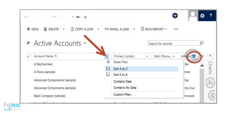 نحوه جستجو در Microsoft Dynamics CRM