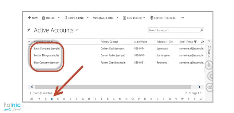 نحوه جستجو در Microsoft Dynamics CRM