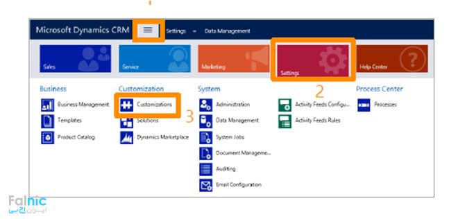 ویرایش داشبوردهای سیستمی در CRM